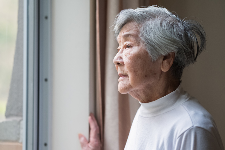 Hospice patient relaxing.